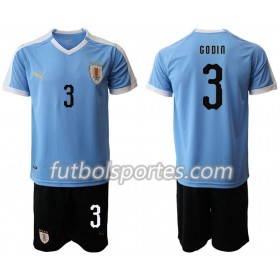 Camisetas Niños Uruguay Diego Godin 3 Primera Equipacion 2019/2020